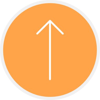 Yukarı Ok Satırı Çemberi Basit Simge, Vektör Resimleri