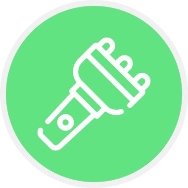 Razor Çizgisi Çemberi Basit Simge, Vektör İllüstrasyonu