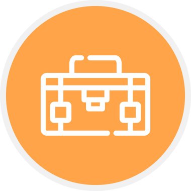 İlk Yardım Kiti Satır Çemberi Basit Simge, Vektör İllüstrasyonu