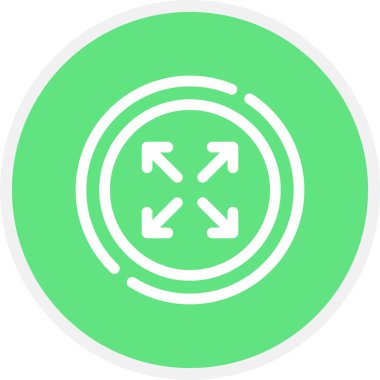 Satır Çemberi Basit Simge, Vektör Resmini Genişlet