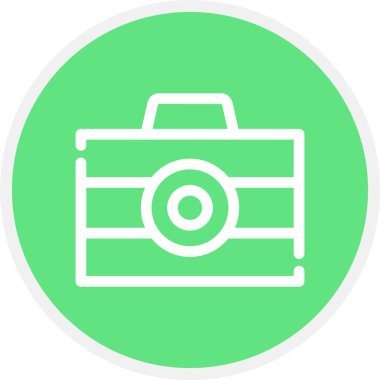 Kamera Hattı Çemberi Basit Simge, Vektör Resimleri