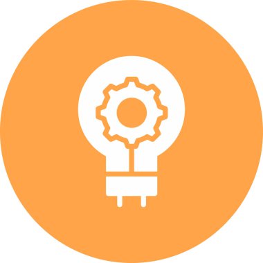 Ampul modern simgesi, vektör illüstrasyonu