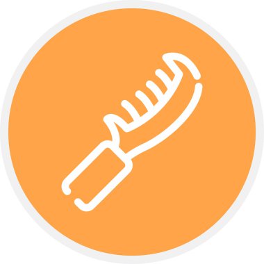 Tarak Satırı Çemberi Basit Simge, Vektör Resimleri