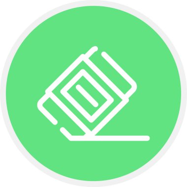 Silgi Satırı Çemberi Basit Simge, Vektör Resimleri