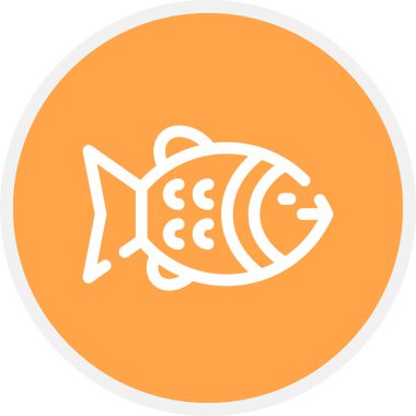 Bas Satırı Çemberi Basit Simge, Vektör İllüstrasyonu