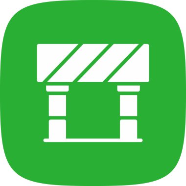 Bariyer basit simgesi, vektör illüstrasyonu