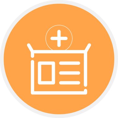 Tıbbi Ürünler Çizgisi Çemberi Basit Simge, Vektör İllüstrasyonu