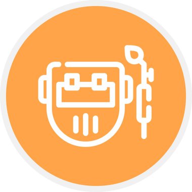 Kaynak Maskesi Çizgisi Çemberi Basit Simge, Vektör Resimleri