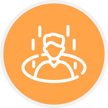 Tuzaklar Çizgisi Çemberi Basit Simge, Vektör İllüstrasyonu