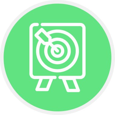 Hedef Satır Çemberi Basit Simge, Vektör Resimleri