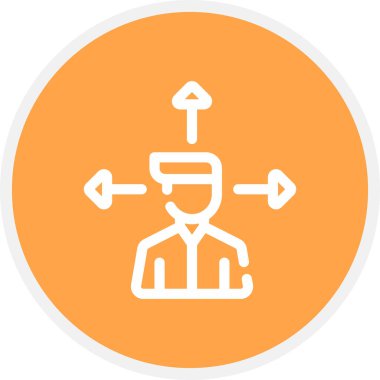 Dış kaynak Yönetim Satırı Çemberi Basit Simge, Vektör Resimleri