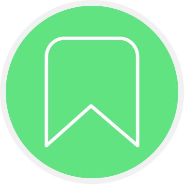 Kitap İşareti Satırı Çemberi Basit Simge, Vektör İllüstrasyonu