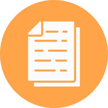 Belge. Web simgesi basit illüstrasyon