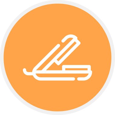 Saç düzleştirici Satır Çemberi Basit Simge, Vektör Resimleri