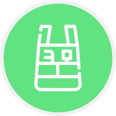 Önlük Çizgisi Çemberi Basit Simge, Vektör ResmiComment