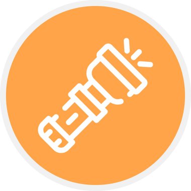 El feneri Çizgisi Çemberi Basit Simge, Vektör Resimleri