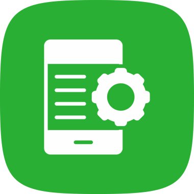 Mobil Ayarlama Basit Simge, Vektör İllüstrasyonu