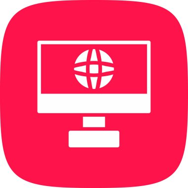 vektör lcd simgesi illüstrasyonu