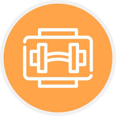 Jimnastik Hattı Çemberi Basit Simge, Vektör İllüstrasyonu