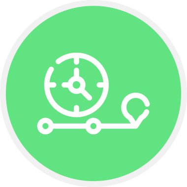 Zaman Çizgisi Çemberi Basit Simge, Vektör Resimleri