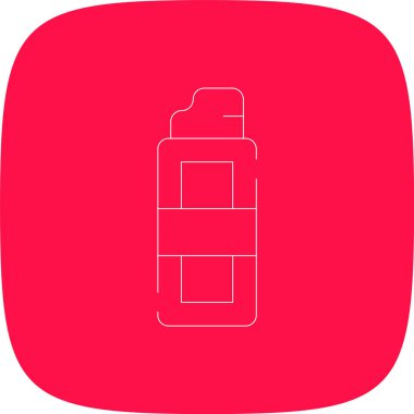 Biber gazı hattı yuvarlak köşeli basit simge, vektör çizimi