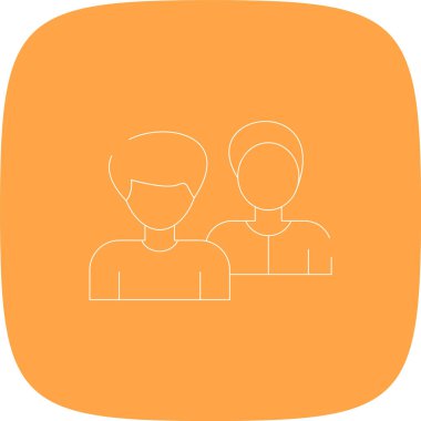 Müşteri Aile Hattı Köşesi Basit Simge, Vektör Resimleri