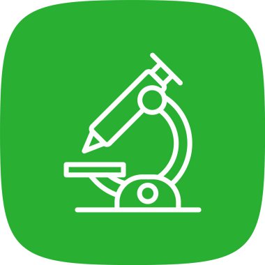 Mikroskop Hattı Yuvarlak Köşeli Basit Simge, Vektör Resimleri