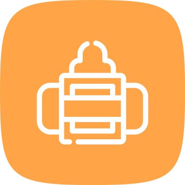 çaydanlık simgesi vektör illüstrasyonu