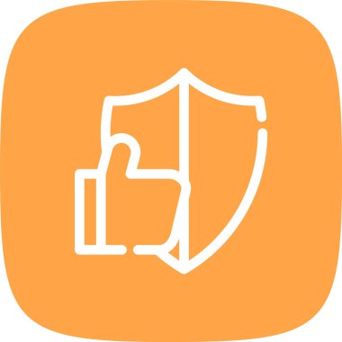 Memnuniyet Garanti Hattı Yuvarlak Köşe Simgesi Basit Simge, Vektör İllüstrasyonu