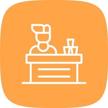 Gösterim Çizgisi Yuvarlak Köşesi Basit Simge, Vektör Resimleri