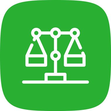 Denge Hattı Yuvarlak Köşesi Basit Simge, Vektör Resimleri