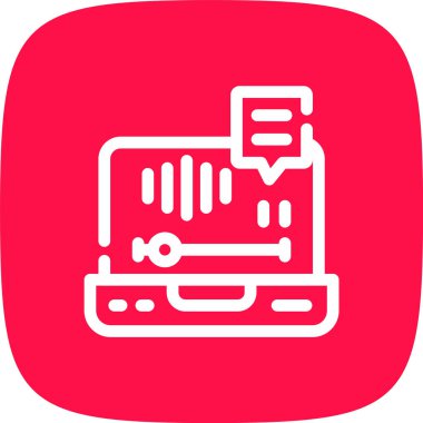 Kırmızı bir simgenin vektör illüstrasyonu