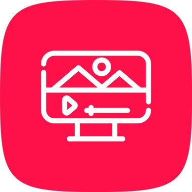 Video simgesinin vektör illüstrasyon tasarımı