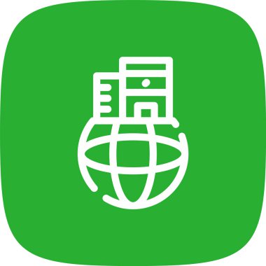 genel ağ simgesi, vektör illüstrasyonu