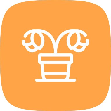 güzel çiçek saksısı vektör simgesi