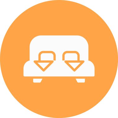 Otobüs. Web simgesi basit tasarım