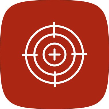 Crosshair Çizgisi Yuvarlak Köşesi Basit Simge, Vektör Resimleri