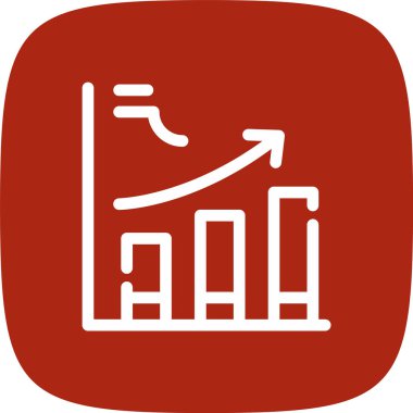 Sütun & Satır Çizelgesi Yuvarlak Köşe Simgesi Basit Simge, Vektör İllüstrasyonu