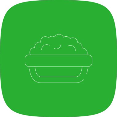 Mac N Peynir Hattı Yuvarlak Köşeli Basit Simge, Vektör Resimleri