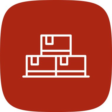 Palet Çizgisi Yuvarlak Köşesi Basit Simge, Vektör Resimleri