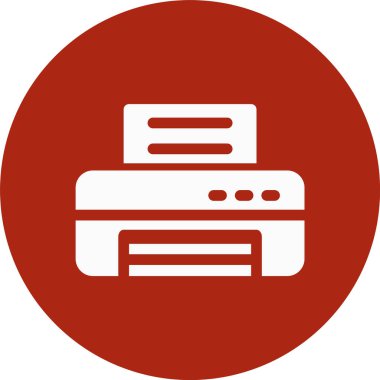 Yazıcı simgesi vektör illüstrasyonu