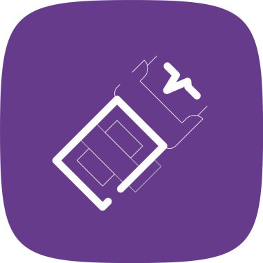 Bayıltıcı Silah Hattı Yuvarlak Köşeli Basit Simge, Vektör Resimleri