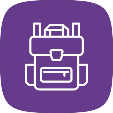 Sırt Sırtı Çizgisi Yuvarlak Köşesi Basit Simge, Vektör Resimleri