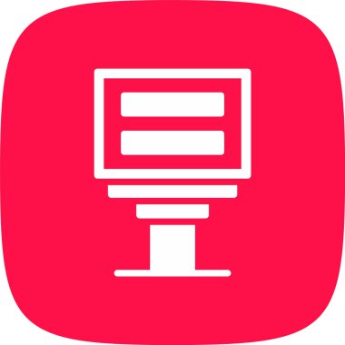 bilgisayar monitörü ikon vektör illüstrasyonu