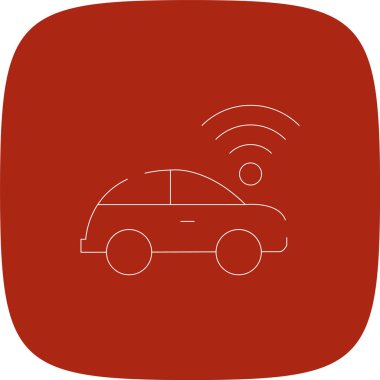 Otomatik pilot Hattı Yuvarlak Köşeli Basit Simge, Vektör Resimleri