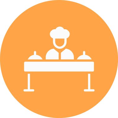 Şef simgesi, vektör illüstrasyonu