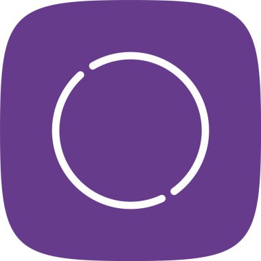 Çember Çizgisi Yuvarlak Köşesi Basit Simge, Vektör Resimleri