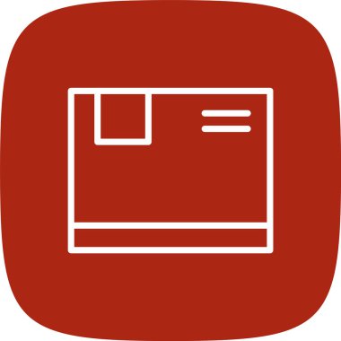 Kutu Satırı Yuvarlak Köşesi Basit Simge, Vektör Resimleri