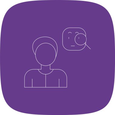 Şüpheli Satır Yuvarlak Köşesi Basit Simge, Vektör Resimleri