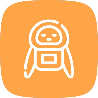 Maskeli bir robotun vektör çizimi